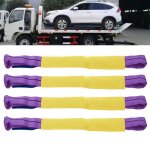 Surenhap sangles darrimage 4pcs sangles de fixation de roue en alliage de r�cup�ration transporteur de ...