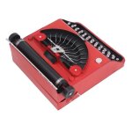 Mod�le de machine � �crire r�tro - surenhap - vintage - fer forg� - 31x31x115 cm - rouge