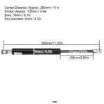 Surenhap vérin à gaz ressort à gaz hydraulique support de levage 280mm distance centrale 100mm course(500n) ... Surenhap vérin à gaz ressort à gaz hydraulique support de levage 280mm distance centrale 100mm course(500n) ...