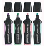 Surligneur - stabilo - green boss pastel - tui de 4 - plastique recycl - pointe biseaute