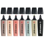 Surligneur - stabilo - boss original - naturecolors - 8 pcs - cologique et pratique