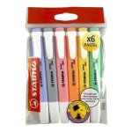 Surligneurs stabilo swing cool - couleurs assorties pastel - etui de 6