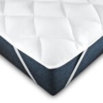Surmatelas 180x200 - garnissage microfibre - rembourrage doux et moelleux - lavable en machine