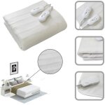 Surmatelas chauffant chauffe lit double 160x140 cm 2x60w blanc commande à distance polyester certifications: ... Surmatelas chauffant chauffe lit double 160x140 cm 2x60w blanc commande à distance polyester certifications: ...