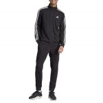 Survêtement adidas basic 3 - stripes fleece pour homme - noir Survêtement adidas basic 3 - stripes fleece pour homme - noir