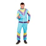 Survtement annes 80 homme - ptitclown - coupe et couleurs typiques - blanc et multicolore