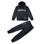 Surv�tement de basket - brooklyn - enfant - noir - manches longues - taille 4 � 14 ans