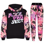 Surv�tement � capuche - camouflage - rose b�b� - manches longues - 2 - 13 ans - fille