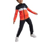 Survtement enfant - adidas - tiberio 3 - stripes - fleece - noir - manches longues