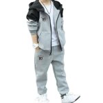 Survtement enfant garon iixpin - sweat  capuche et pantalon de jogging - fitness - gris - manches ...