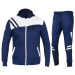 Survtement enfant garon indigo & blanc hnl - haut & bas zipps  capuche et poches