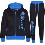 Survtement enfant unisexe  capuche selfie imprim noir & bleu - multisport - 5 - 13 ans