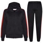 Survêtement enfant unisexe polaire à empiècements contrastés - noir & rouge - jogging costume 5 - 13 ... Survêtement enfant unisexe polaire à empiècements contrastés - noir & rouge - jogging costume 5 - 13 ...