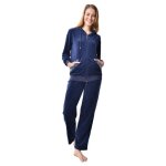 Survtement femme - raikou - velours - manches longues - bleu nuit - fitness indoor