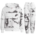 Survtement fille - tie dye - haut et bas jogging - noir - 5 - 13 ans