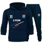 Jogging survêtement lyon à rayures homme Jogging survêtement lyon à rayures homme