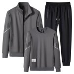 Surv�tement homme - lot de 3 - jogging respirant - s�chage rapide - manches longues - gris