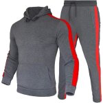 Survêtement homme - activewear - sweat à capuche et pantalon - gris - multisport - respirant Survêtement homme - activewear - sweat à capuche et pantalon - gris - multisport - respirant