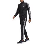 Surv�tement homme adidas essentials 3 - stripes noir - fitness - respirant
