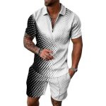 Surv�tement homme blanc - bxxlanc xxl - �t� manches courtes fitness - ensembles de pantalons et chemises ...