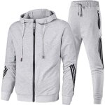 Surv�tement homme - casual sport slim - gris - respirant - manches longues - badminton