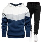 Survtement homme - ensemble 2 pices - sweat  capuche - pantalon de sport - coton blanc