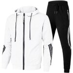 Surv�tement homme - marque - ensemble casual sport slim - blanc - respirant - badminton