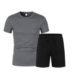 Surv�tement homme ensemble de sport homme �t� ensemble 2 pi�ces tee shirt et short costume � manches ...