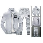 Survtement homme la flche - ensemble 3 pices - blanc - manches longues - multisport