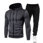 Surv�tement homme - marque - gris fonc� - manches longues - running - fitness - indoor