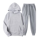 Surv�tement homme jogging ensemble � capuche et pantalon de sport 2 pi�ces - gris - manches longues - ...
