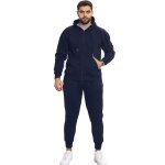 Survêtement homme - marque - pantalon et sweat à capuche - manches longues - bleu marine Survêtement homme - marque - pantalon et sweat à capuche - manches longues - bleu marine