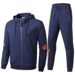 Survêtement homme - qzms - ensemble veste sweat capuche et pantalon - 95% coton - taille Élastique - ... Survêtement homme - qzms - ensemble veste sweat capuche et pantalon - 95% coton - taille Élastique - ...