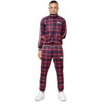 Survtement homme slim fit - lonsdale - wickstone - bleu / blanc / rouge - 2xl - manches longues