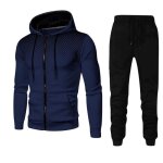 Surv�tement homme - [marque] - sweat � capuche et zipp� - pantalon jogging de sport - bleu marine