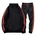 Surv�tement homme - sweatshirt col montant - pantalons de sport jogging - noir - manches longues - multisport ...