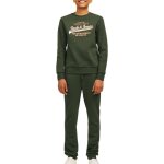 Survtement - jack & jones - logo sweat - enfants - manches longues - vert orange blanc