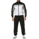Survetement - jogging de sport hommes zipper imprimer splicing automne sweat top sport survtement pantalons ...