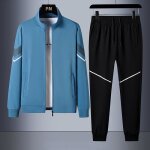 Survetement sport jogging homme ensemble veste zippee et pantalon taille elastique tissu confortable Survetement sport jogging homme ensemble veste zippee et pantalon taille elastique tissu confortable