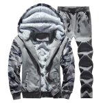 Survtement homme chaud polaire sport sweat capuche manteau hoodies pantalon survtement gris gris Survtement homme chaud polaire sport sweat capuche manteau hoodies pantalon survtement gris gris