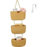Suspendre sac de rangementpanier suspendu  3 niveaux en corde de coton tisspanier  suspendre pour ...