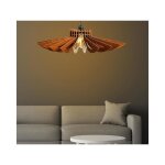 Suspension ajour�e en mdf - d. 68 x h. 50 cm - coloris noyer - farita