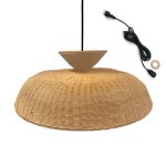 Suspension ext�rieure rotin beige d80cm c�ble 5m