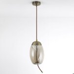 Suspension led odalia verre transparent fumé Suspension led odalia verre transparent fumé