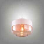Suspension luminaire contemporain - wottes - uni - blanc - fer forg� - verre - e27
