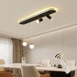 Suspension luminaire led ganeed - noir - intensit� variable - hauteur r�glable