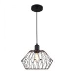 Suspension luminaire multiformes noire e27 diamtre 350mm avec cble 11m rglable - suspension dclairage ...