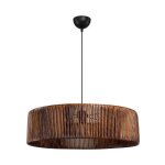 Suspension luminaire plafonnier avec abat - jour marron 55x20cm