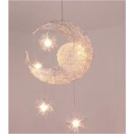 Suspension lustre d�corative lune etoile en aluminium pour enfant - ihome&ilife� - moderne - 32 * 37cm ...
