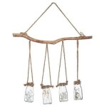 Suspension murale 4 fleurs séchées 53cm naturel Suspension murale 4 fleurs séchées 53cm naturel